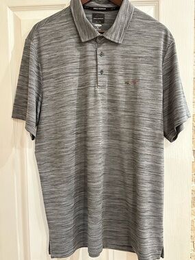 Greg Norman Collection Heather Gray Space-Dye Polo